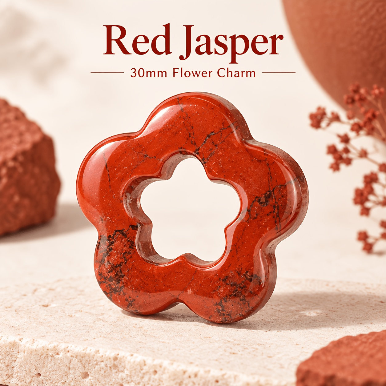 30Mm Hollow Flower Charm Pendant for Jewellery Making